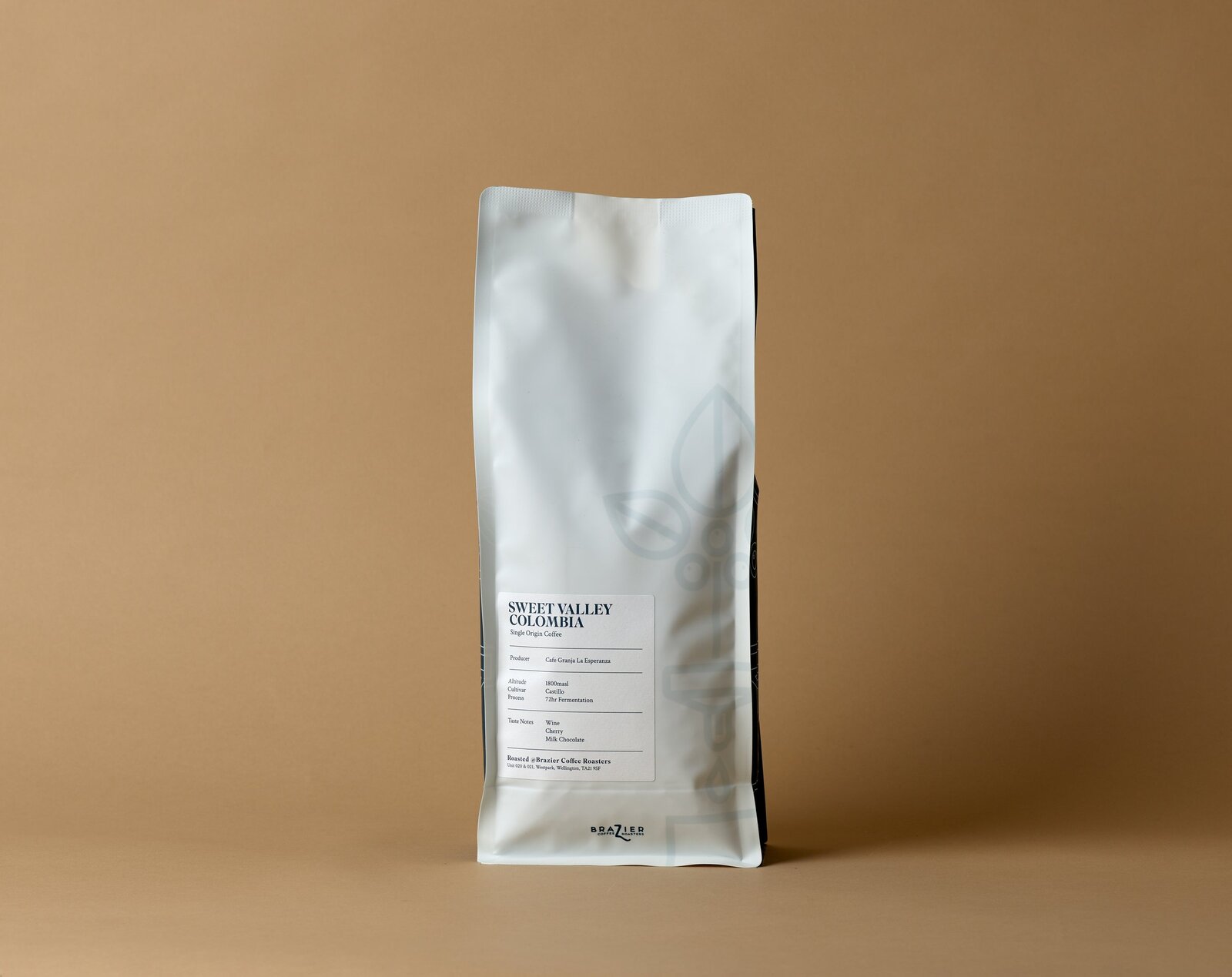 Sweet Valley Colombia 1kg coffee bag, front view