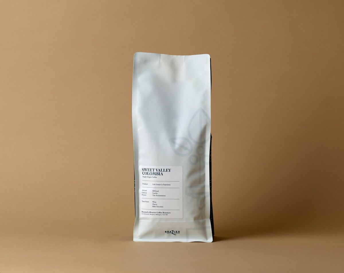 Sweet Valley Colombia 1kg coffee bag, front view