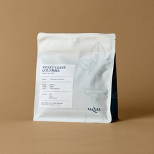 Sweet Valley Colombia coffee bag, angled view