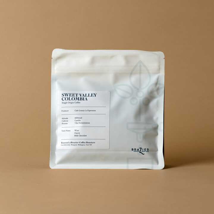 Sweet Valley Colombia coffee bag, front view