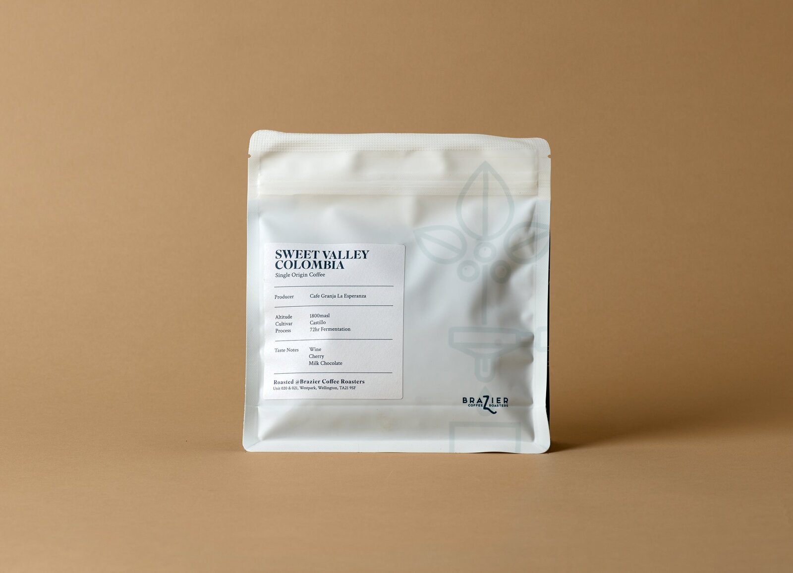 Sweet Valley Colombia coffee bag, front view